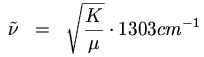 nu = sqrt(K/mu)*1303